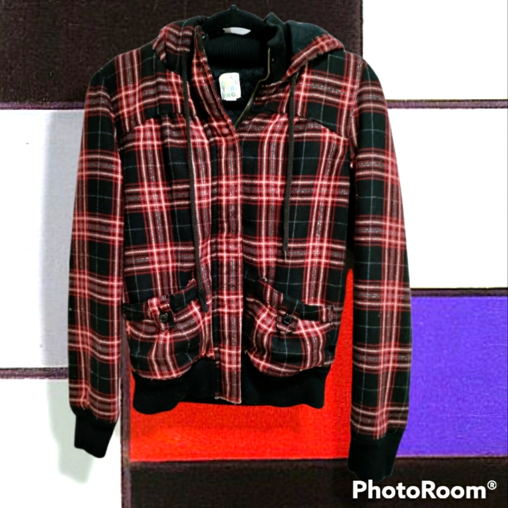 Roxy plaid quilted jacket coat vintage 90s Y2K size Medium juniors